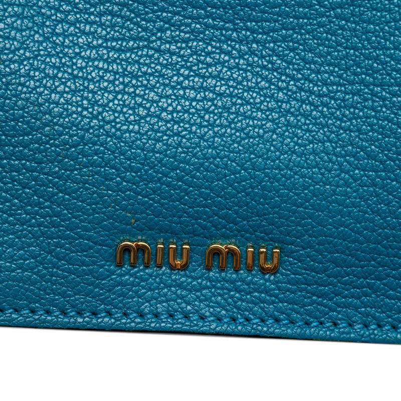 Miu Miu Pre-owned Miu Miu Bicolor Goatskin Madras Crossbody Ladies