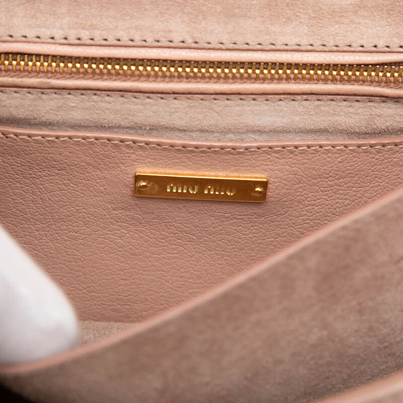 Miu Miu Pre-owned Miu Miu Bicolor Goatskin Madras Crossbody Ladies