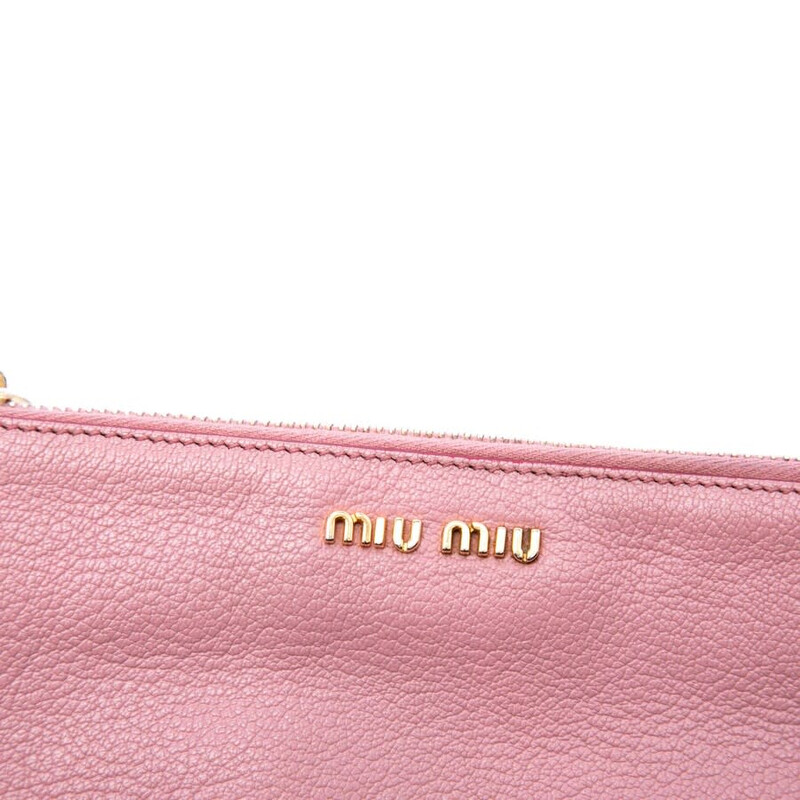 Miu Miu Pre-owned Miu Miu Bicolor Goatskin Madras Double Zip
