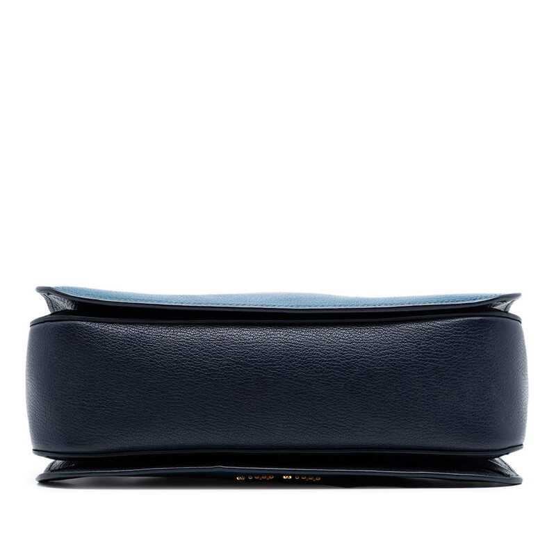 Miu Miu Pre-owned Miu Miu Bicolor Goatskin Madras Satchel Ladies