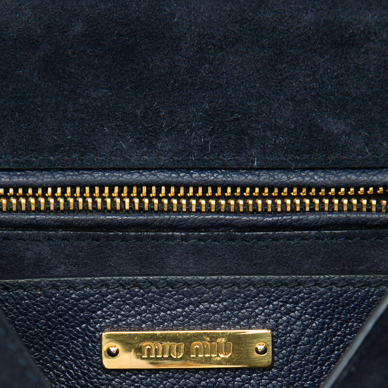 Miu Miu Pre-owned Miu Miu Goatskin Madras Crossbody Ladies