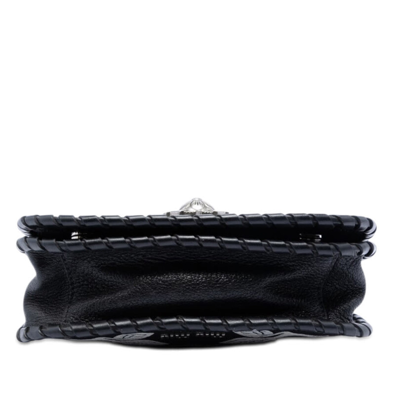 Miu Miu Pre-owned Miu Miu Goatskin Madras Floral Embossed