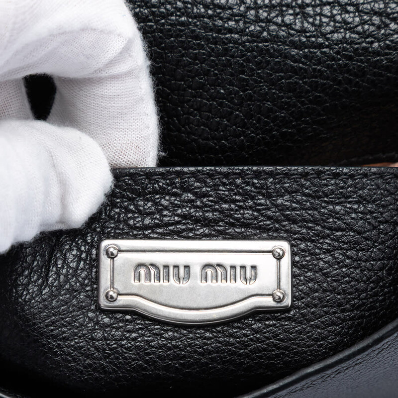 Miu Miu Pre-owned Miu Miu Goatskin Madras Floral Embossed