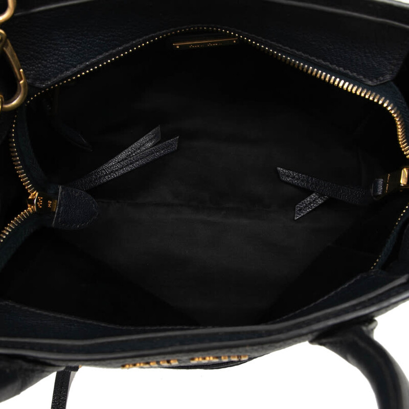 Miu Miu Pre-owned Miu Miu Goatskin Madras Front Pocket Satchel
