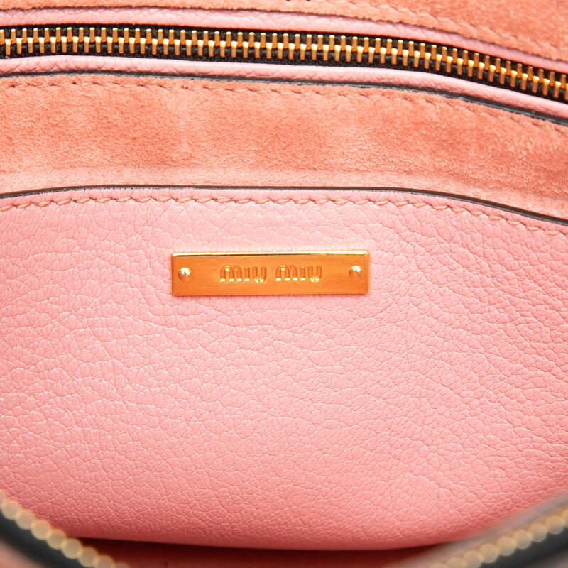 Miu Miu Pre-owned Miu Miu Goatskin Madras Handbag Ladies