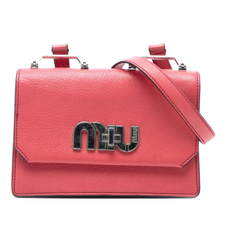 Miu Miu Pre-owned Miu Miu Goatskin Madras Miu Logo Crossbody