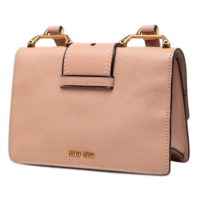 Miu Miu Pre-owned Miu Miu Goatskin Madras Soft Calf Crystal