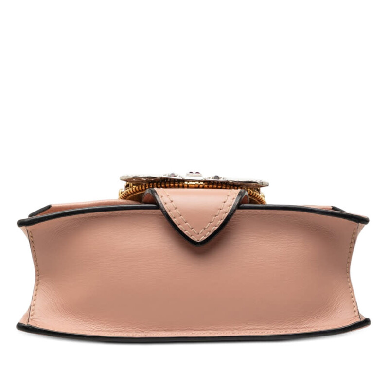 Miu Miu Pre-owned Miu Miu Goatskin Madras Soft Calf Crystal