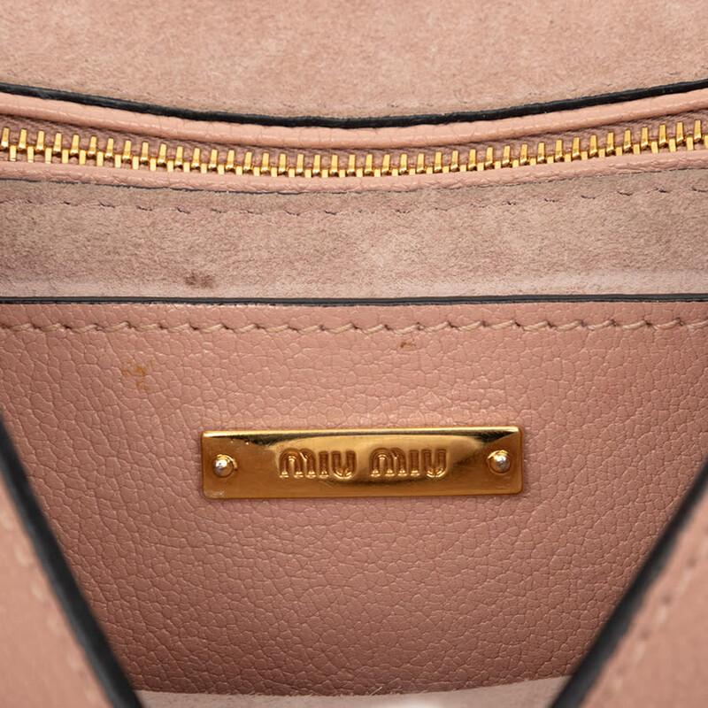 Miu Miu Pre-owned Miu Miu Goatskin Madras Soft Calf Crystal