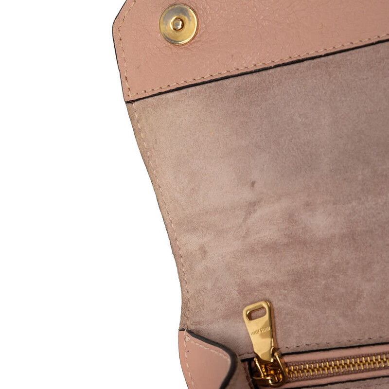 Miu Miu Pre-owned Miu Miu Goatskin Madras Soft Calf Crystal