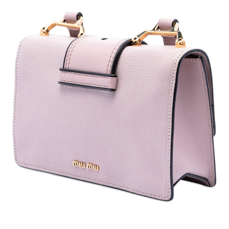 Miu Miu Pre-owned Miu Miu Goatskin Madras Soft Calf Crystal