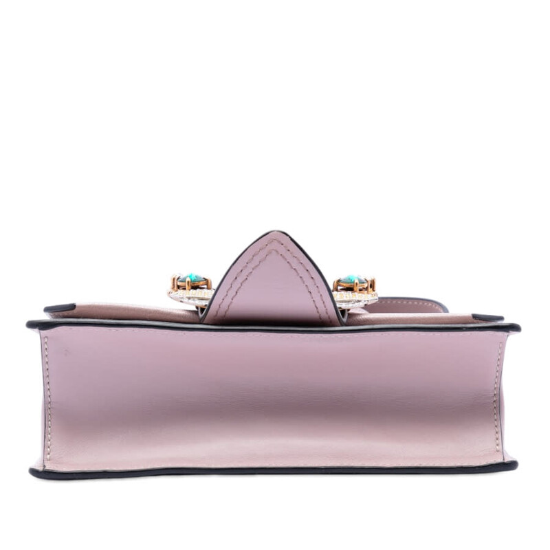 Miu Miu Pre-owned Miu Miu Goatskin Madras Soft Calf Crystal