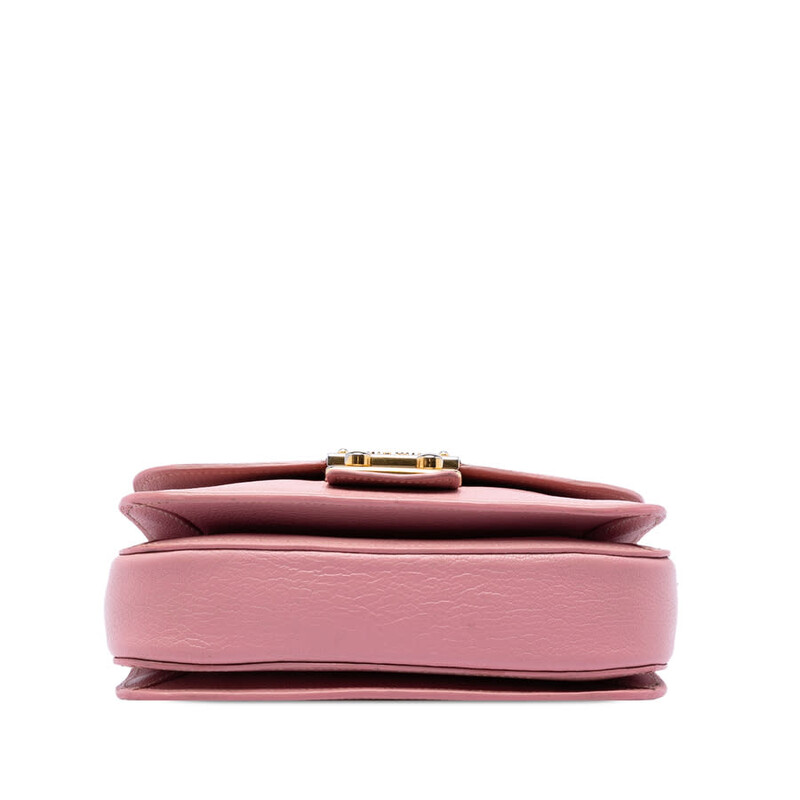 Miu Miu Pre-owned Miu Miu Goatskin Madras Top Handle Bag Ladies