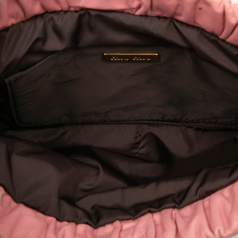 Miu Miu Pre-owned Miu Miu Lambskin Flower Applique Clutch with