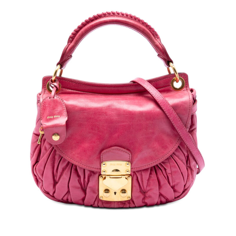 Miu Miu Pre-owned Miu Miu Matelasse Nappa Coffer Satchel Ladies