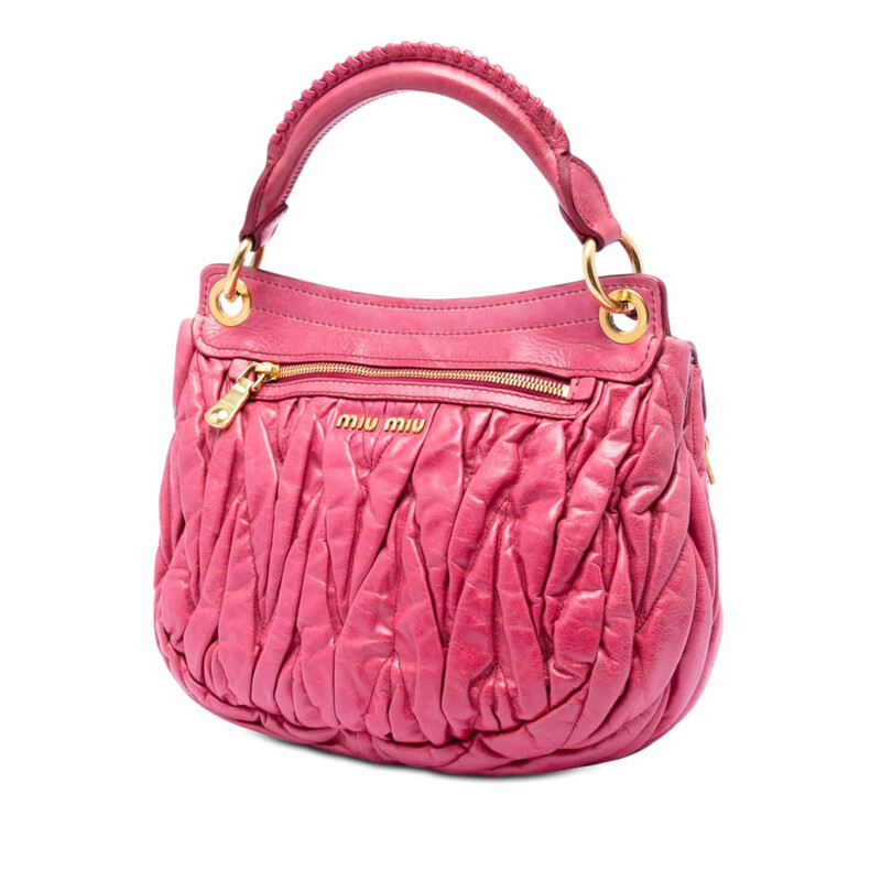 Miu Miu Pre-owned Miu Miu Matelasse Nappa Coffer Satchel Ladies