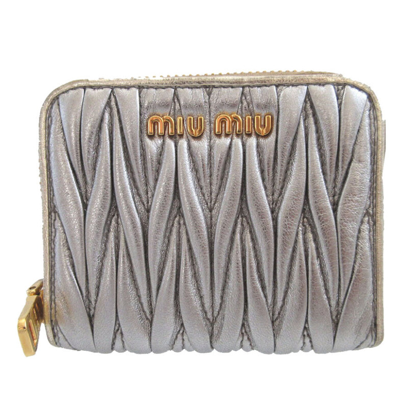 Miu Miu Pre-owned Miu Miu Matelasse Nappa Coin Pouch Ladies