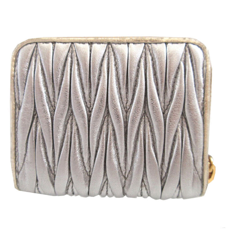 Miu Miu Pre-owned Miu Miu Matelasse Nappa Coin Pouch Ladies