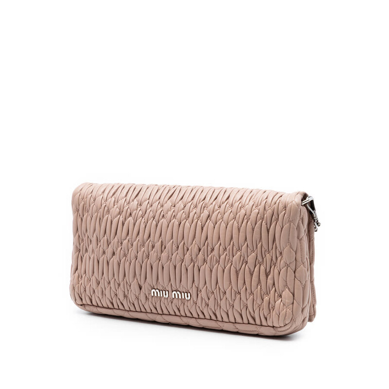 Miu Miu Pre-owned Miu Miu Matelasse Nappa Crystal Chain Satchel