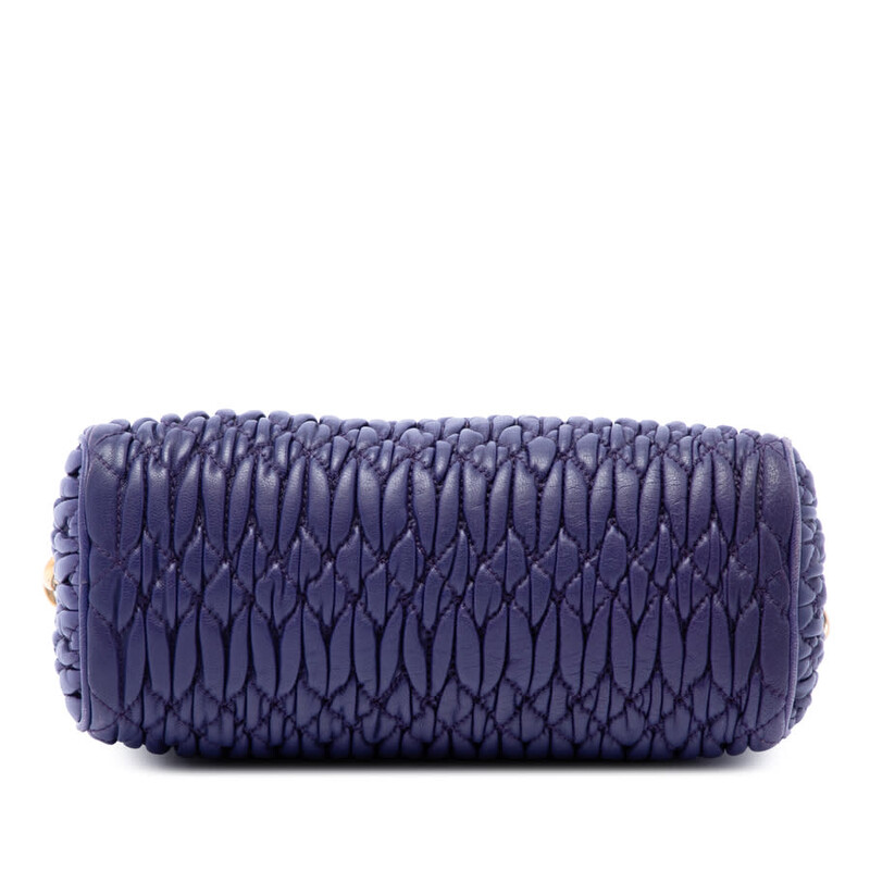 Miu Miu Pre-owned Miu Miu Matelasse Nappa Crystal Charm Shoulder