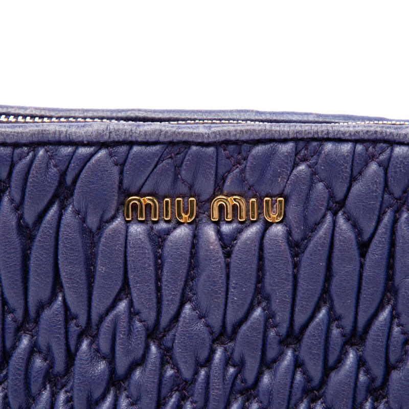 Miu Miu Pre-owned Miu Miu Matelasse Nappa Crystal Charm Shoulder