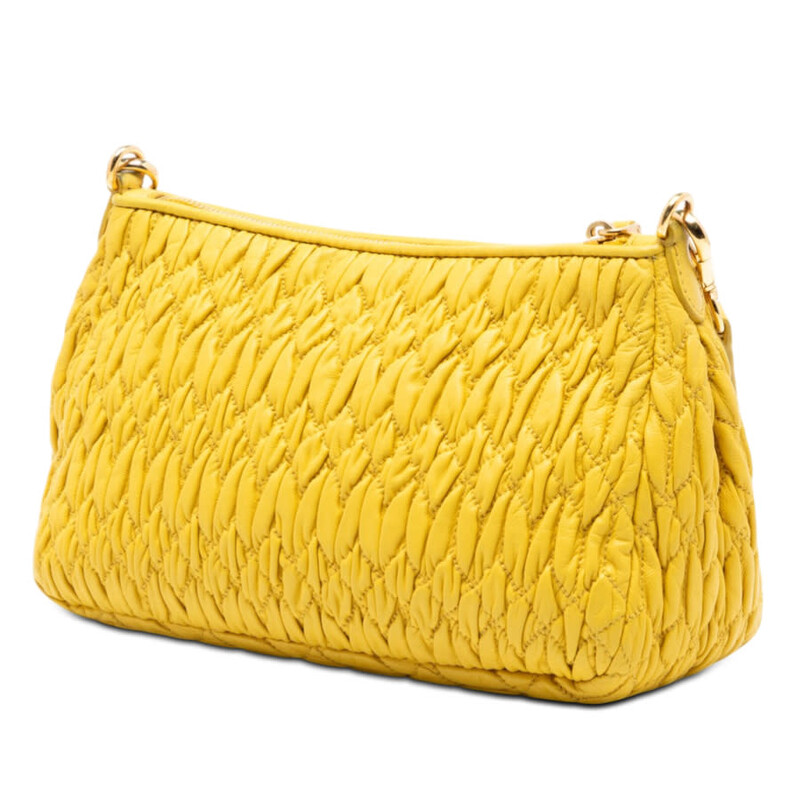 Miu Miu Pre-owned Miu Miu Matelasse Nappa Crystal Charm Shoulder
