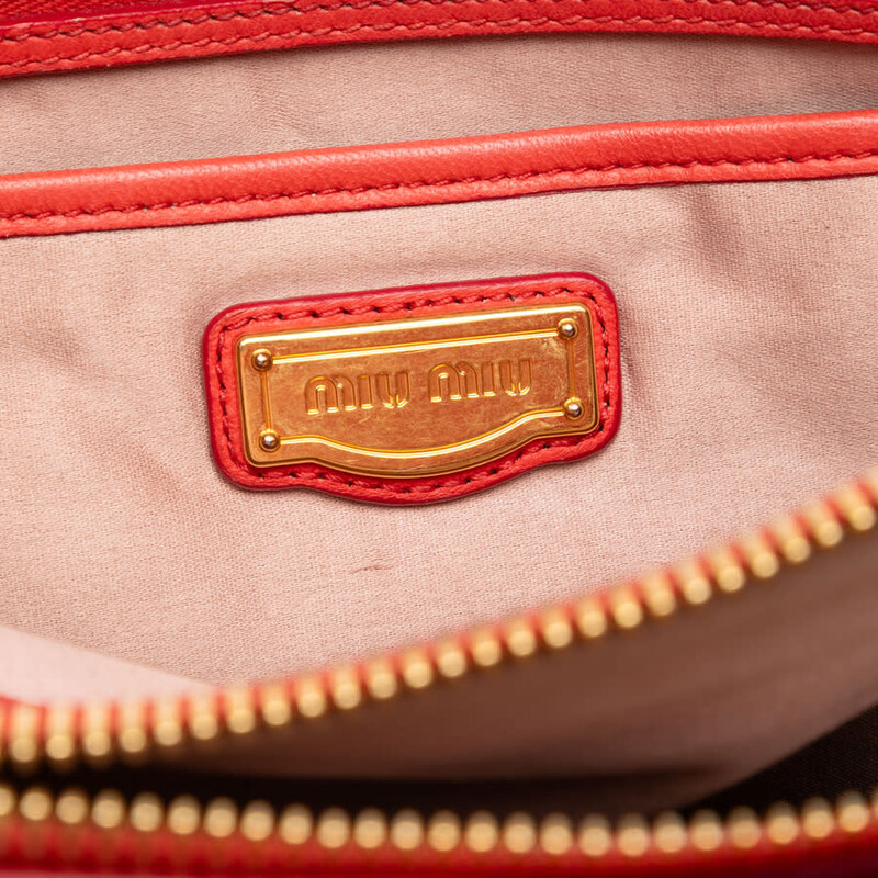 Miu Miu Pre-owned Miu Miu Matelasse Nappa Satchel Ladies