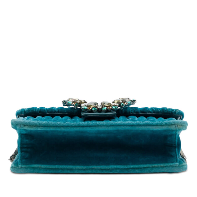 Miu Miu Pre-owned Miu Miu Matelasse Velvet Crystal Embellished