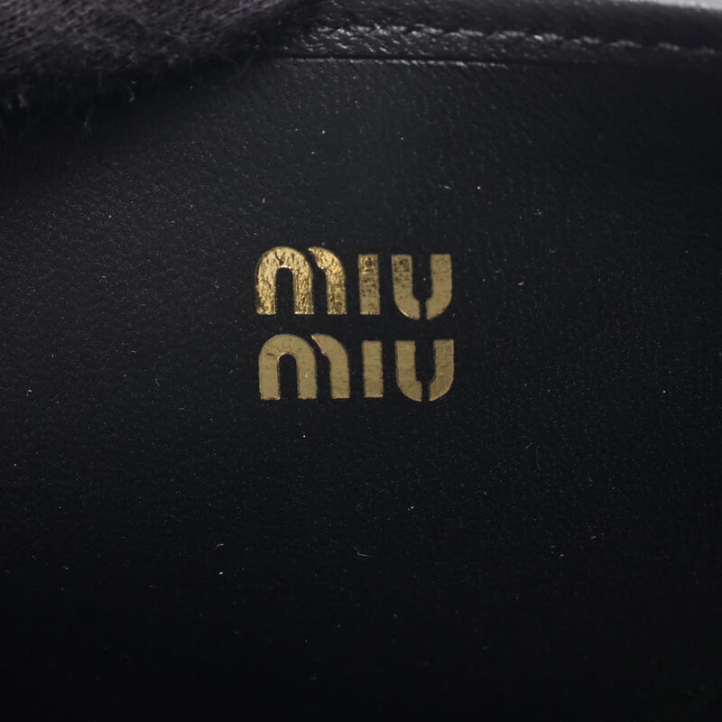 Miu Miu Pre-owned Miu Miu Matellase Nappa Wallet On Chain Ladies