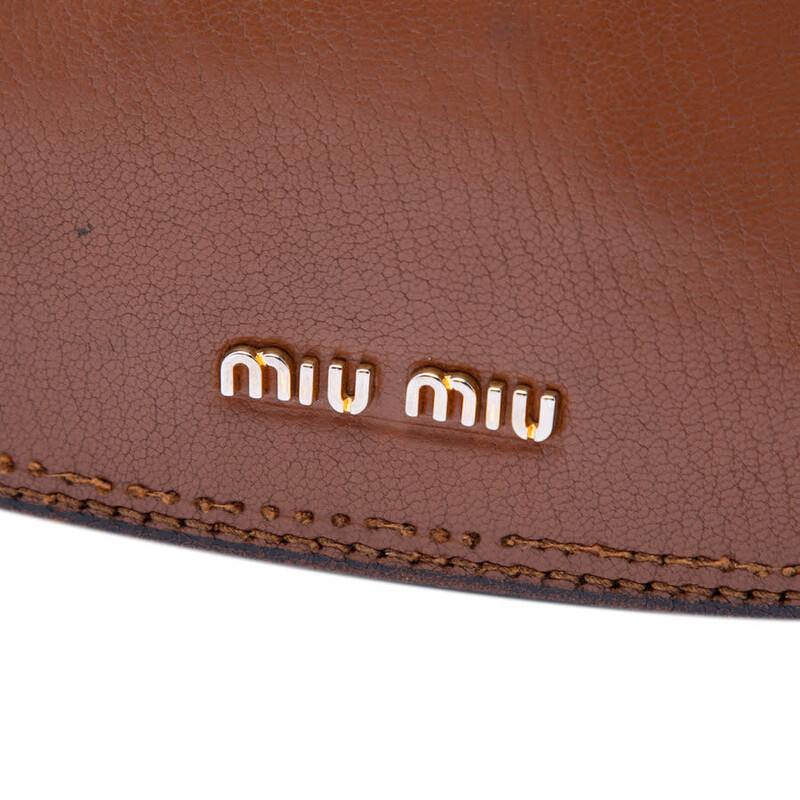 Miu Miu Pre-owned Miu Miu Mini Goatskin Madras Dahlia Satchel