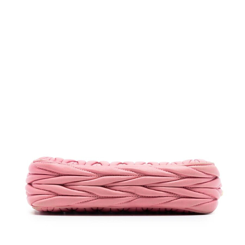 Miu Miu Pre-owned Miu Miu Nappa Matelasse Double Zip Handbag