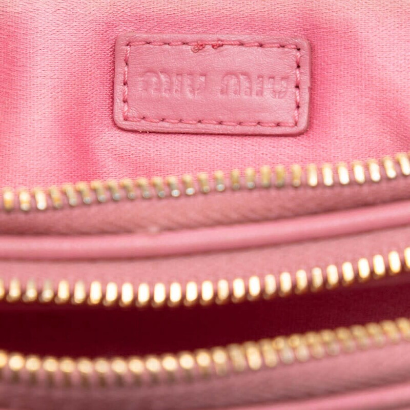 Miu Miu Pre-owned Miu Miu Nappa Matelasse Double Zip Handbag