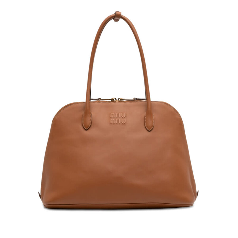 Miu Miu Pre-owned Miu Miu Softy Calfskin Embossed Logo Shoulder