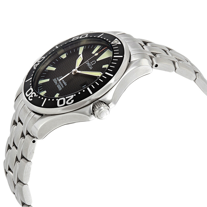 よ*じ様 OMEGA Seamaster Quartz 1960264 腕時計 Omega Pre-owned Omega Seamaster Quartz Black Dial Men's Watch