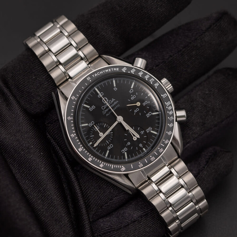 Omega Pre-owned Omega Speedmaster Chronograph Black Dial Men's