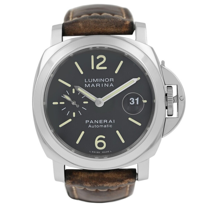 Panerai Pre-owned Panerai Luminor Marina Black Dial Men's Watch