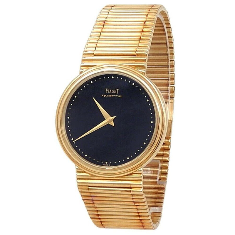 Piaget Pre-owned Piaget Vintage Quartz Black Dial Ladies Watch