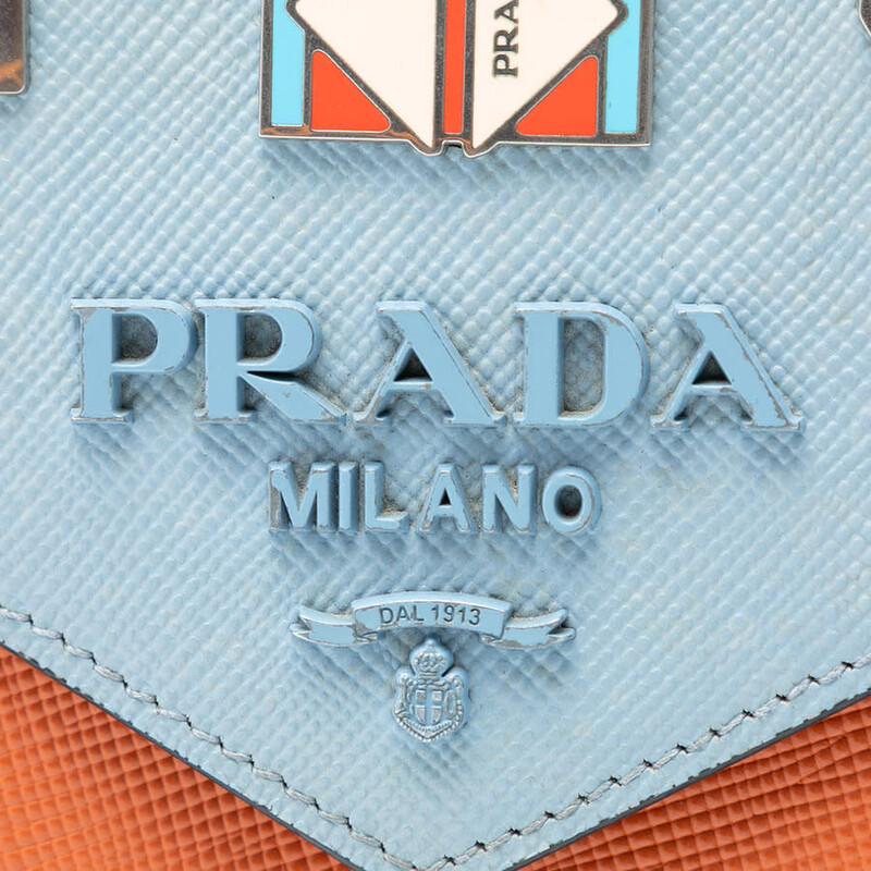 Prada Pre-owned Prada Bicolor Saffiano Cuir Monochrome Robot