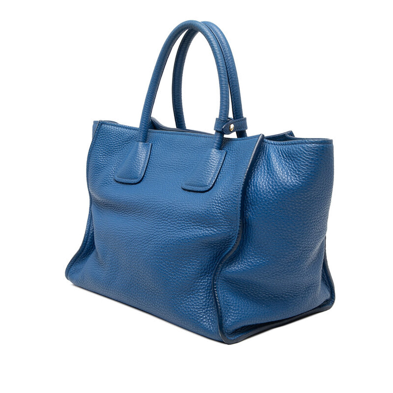 Front Open Pre Prada Pre-owned Prada Vitello Daino Front Pocket Open Convertible Tote ...