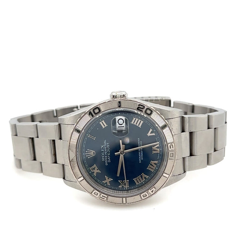 Rolex Pre-owned Rolex Datejust Automatic Blue Dial Men's Watch 16264 ...
