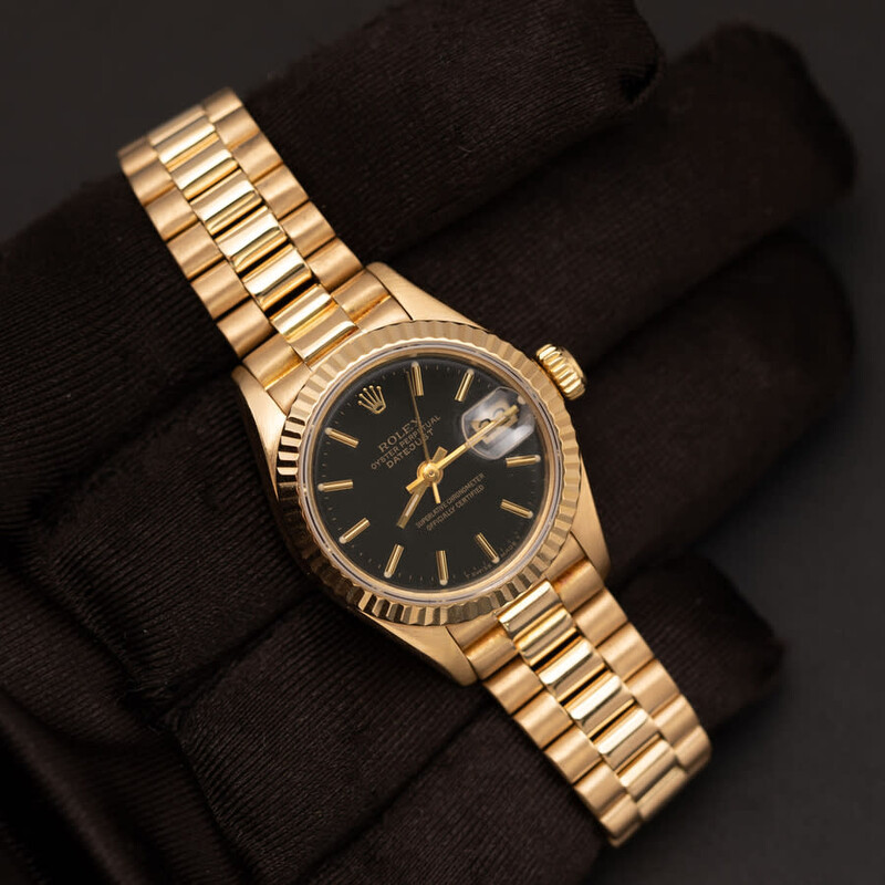Rolex Pre-owned Rolex Datejust Automatic Chronometer Black Dial