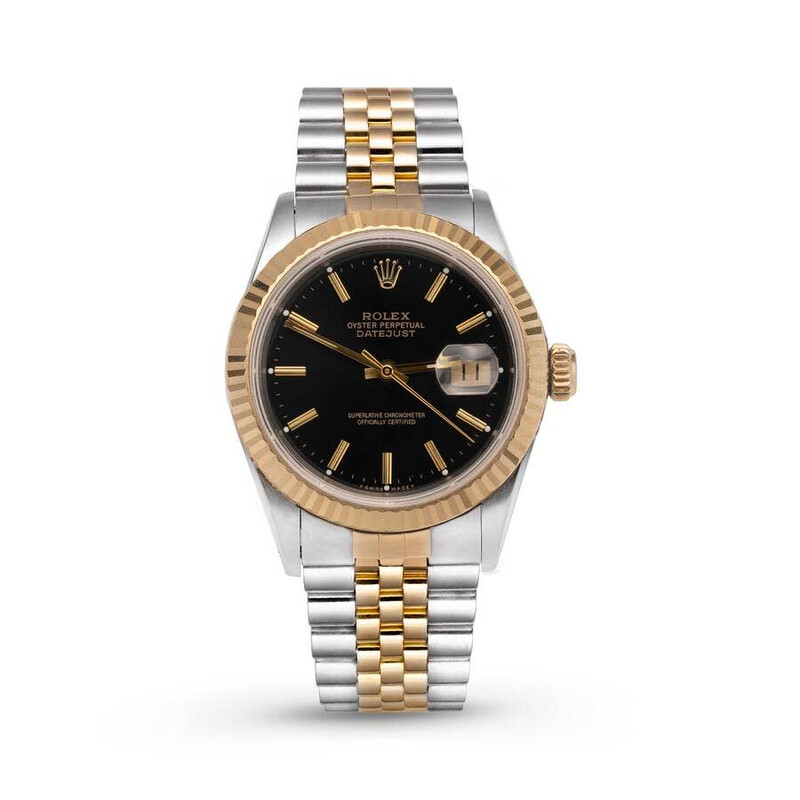 Rolex Pre-owned Rolex Datejust Automatic Chronometer Black Dial