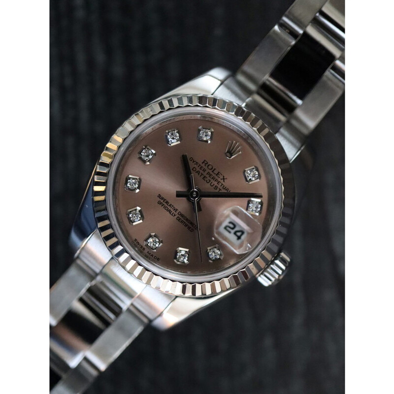 Rolex Pre-owned Rolex Datejust Automatic Chronometer Diamond Pink Dial ...