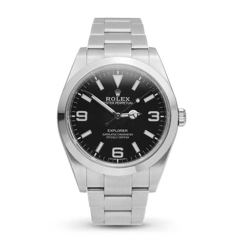 Rolex Pre-owned Rolex Explorer Automatic Chronometer Black Dial Men's ...