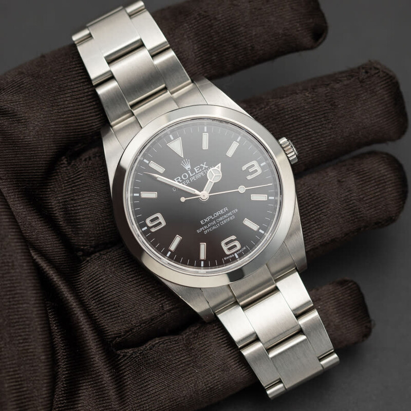 Rolex Pre-owned Rolex Explorer Automatic Chronometer Black Dial Men's ...