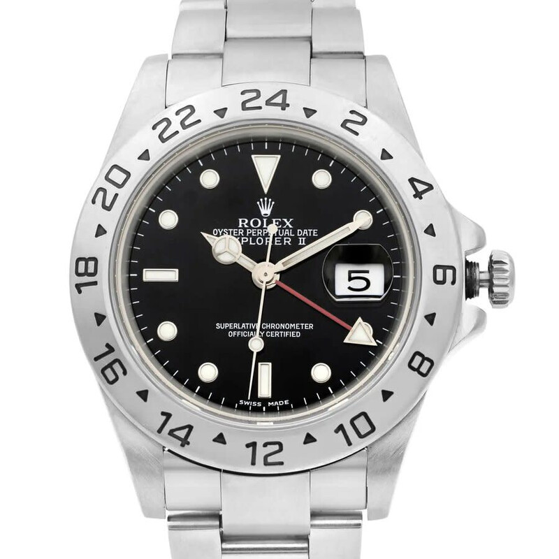 Rolex Pre-owned Rolex Explorer II GMT Automatic Chronometer Black Dial ...