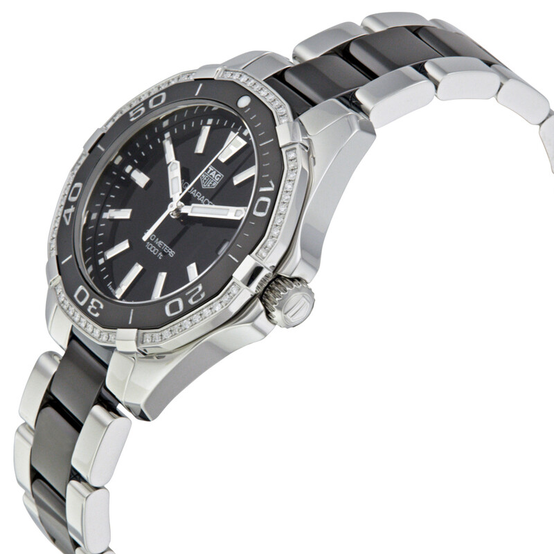 Tag Heuer Pre-owned Tag Heuer Aquaracer Black Dial Ladies Watch