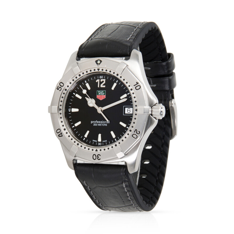 Tag Heuer Pre-owned Tag Heuer Proffesional Quartz Black Dial Men's