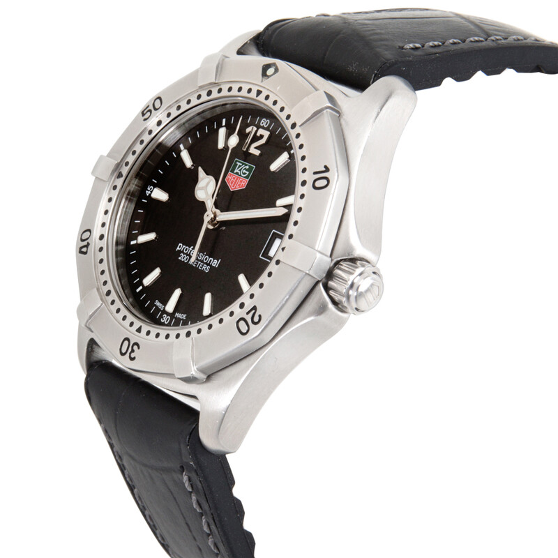 Tag Heuer Pre-owned Tag Heuer Proffesional Quartz Black Dial Men's