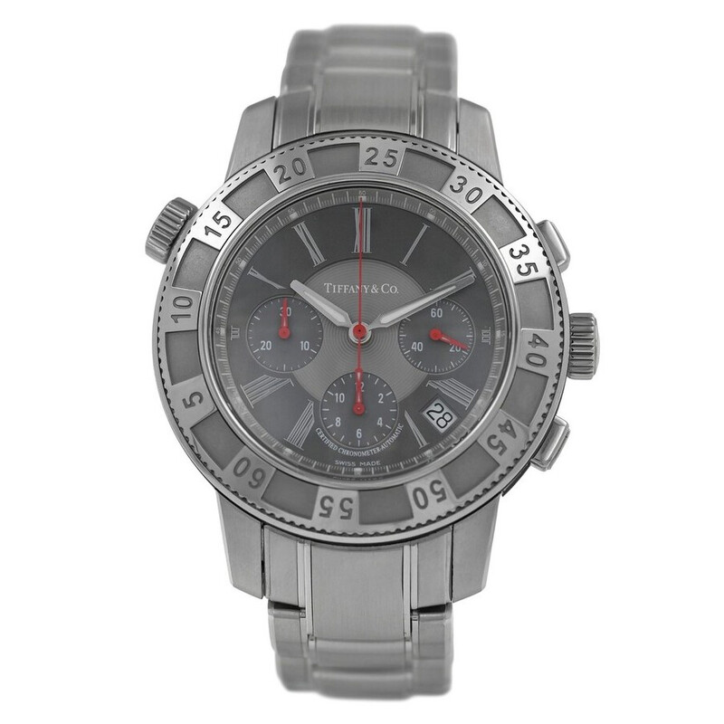 Tiffany & Co. Pre-owned Tiffany & Co. Chronograph Gray Dial Date